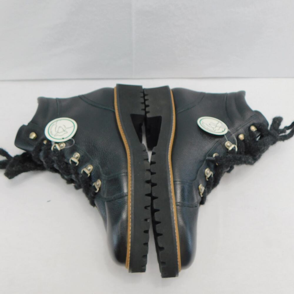 Paul Green Black Womens Merino Wool Lace up Lined Hiker Boots Size 6 New - Picture 5 of 12